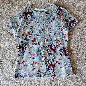 Floral Mesh Top